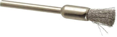 Osborn - 1/4" Brush Diam, End Brush - 1/8" Diam Shank, 25,000 Max RPM - Industrial Tool & Supply