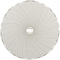 Dickson - 32 to 122°F, 7 Day Recording Time Chart - 8 Inch Diameter, Use with Esx Recorders - Industrial Tool & Supply