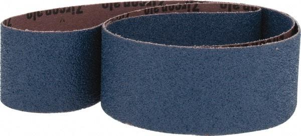 Made in USA - 2" Wide x 48" OAL, 40 Grit, Zirconia Alumina Abrasive Belt - Zirconia Alumina, Coarse, Coated, X Weighted Cloth Backing - Industrial Tool & Supply