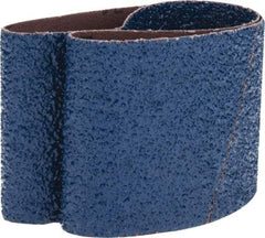 Made in USA - 3" Wide x 21" OAL, 24 Grit, Zirconia Alumina Abrasive Belt - Zirconia Alumina, Very Coarse, Coated, X Weighted Cloth Backing - Industrial Tool & Supply
