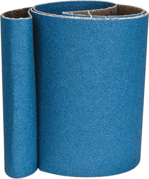 Made in USA - 4" Wide x 36" OAL, 80 Grit, Zirconia Alumina Abrasive Belt - Zirconia Alumina, Medium, Coated - Industrial Tool & Supply