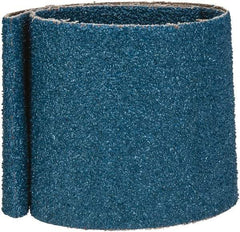 Made in USA - 4" Wide x 36" OAL, 24 Grit, Zirconia Alumina Abrasive Belt - Zirconia Alumina, Very Coarse, Coated, X Weighted Cloth Backing - Industrial Tool & Supply
