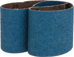 Made in USA - 3" Wide x 24" OAL, 36 Grit, Zirconia Alumina Abrasive Belt - Zirconia Alumina, Very Coarse, Coated, X Weighted Cloth Backing - Industrial Tool & Supply