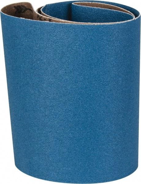 Made in USA - 6" Wide x 48" OAL, 80 Grit, Zirconia Alumina Abrasive Belt - Zirconia Alumina, Medium, Coated, Cloth Backing - Industrial Tool & Supply