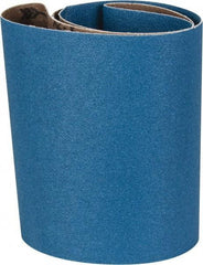 Made in USA - 6" Wide x 48" OAL, 80 Grit, Zirconia Alumina Abrasive Belt - Zirconia Alumina, Medium, Coated, Cloth Backing - Industrial Tool & Supply