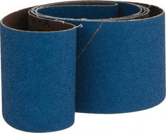 Made in USA - 2-1/2" Wide x 60" OAL, 60 Grit, Zirconia Alumina Abrasive Belt - Zirconia Alumina, Medium, Coated, X Weighted Cloth Backing - Industrial Tool & Supply