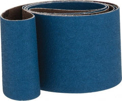 Made in USA - 2-1/2" Wide x 60" OAL, 80 Grit, Zirconia Alumina Abrasive Belt - Zirconia Alumina, Medium, Coated, X Weighted Cloth Backing - Industrial Tool & Supply