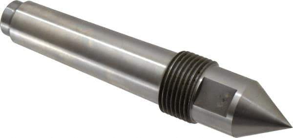 Riten - 1" Head Diam, Steel Standard Point Solid Dead Center - 3MT Morse Taper, 1" Point Diam, 1-5/8" Point Length - Industrial Tool & Supply