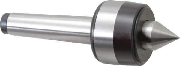 Bison - MT2 Taper Shank, 1.57" Head Diam 460 Lb Capacity Live Center - 5,000 Max RPM, 0.7" Point Diam, 0.87" Point Len, 460 Lb Max Workpc, 4.74" OAL, 0.87" Long Tip, Standard Point - Industrial Tool & Supply