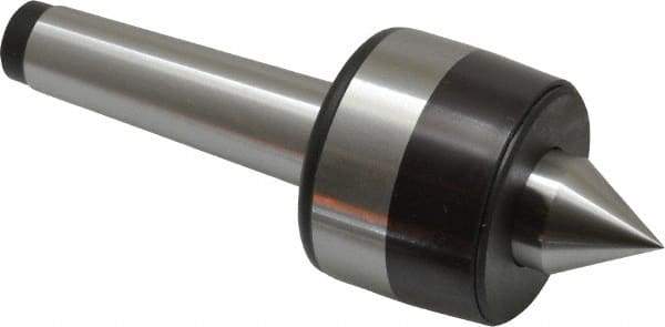 Bison - MT3 Taper Shank, 2.2" Head Diam 925 Lb Capacity Live Center - 4,000 Max RPM, 0.98" Point Diam, 1.12" Point Len, 925 Lb Max Workpc, 6.14" OAL, 1.12" Long Tip, Standard Point - Industrial Tool & Supply
