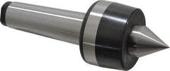 Bison - MT5 Taper Shank, 3.35" Head Diam 4,400 Lb Capacity Live Center - 2,500 Max RPM, 1.61" Point Diam, 1.77" Point Len, 4,400 Lb Max Workpc, 9.33" OAL, 1.77" Long Tip, Standard Point - Industrial Tool & Supply
