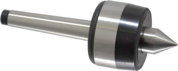 Bison - MT1 Taper Shank, 1-1/2" Head Diam 220 Lb Capacity Live Center - 5,000 Max RPM, 0.59" Point Diam, 0.7" Point Len, 220 Lb Max Workpc, 4.07" OAL, 0.7" Long Tip, Standard Point - Industrial Tool & Supply