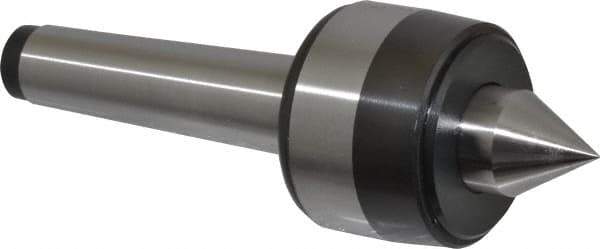 Bison - MT2 Taper Shank, 1.57" Head Diam 460 Lb Capacity Live Center - 5,000 Max RPM, 0.7" Point Diam, 0.87" Point Len, 460 Lb Max Workpc, 4.74" OAL, 0.87" Long Tip, Standard Point - Industrial Tool & Supply