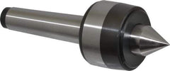 Bison - MT2 Taper Shank, 1.57" Head Diam 460 Lb Capacity Live Center - 5,000 Max RPM, 0.7" Point Diam, 0.87" Point Len, 460 Lb Max Workpc, 4.74" OAL, 0.87" Long Tip, Standard Point - Industrial Tool & Supply