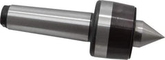 Bison - MT5 Taper Shank, 3.35" Head Diam 4,400 Lb Capacity Live Center - 2,500 Max RPM, 1.61" Point Diam, 1.77" Point Len, 4,400 Lb Max Workpc, 9.33" OAL, 1.77" Long Tip, Standard Point - Industrial Tool & Supply