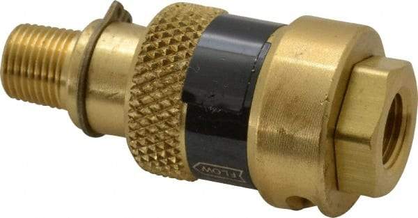 Coilhose Pneumatics - 1/8" Pipe, FNPT x MNPT, Brass Lockout Valve - 150 Max psi, Brass Sleeve - Industrial Tool & Supply