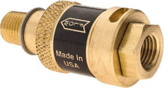 Coilhose Pneumatics - 1/4" Pipe, FNPT x MNPT, Brass Lockout Valve - 150 Max psi, Brass Sleeve - Industrial Tool & Supply