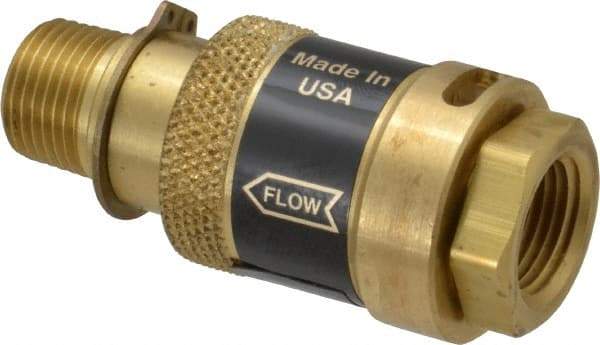 Coilhose Pneumatics - 3/8" Pipe, FNPT x MNPT, Brass Lockout Valve - 150 Max psi, Brass Sleeve - Industrial Tool & Supply