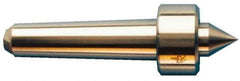 Riten - B&S 10 Taper Shank, 2-1/8" Head Diam 6,750 Lb Capacity Live Center - 1,000 Max RPM, 1-3/16" Long Case, 1" Point Diam, 1" Point Len, 1,800 Lb Max Workpiece, Standard Point - Industrial Tool & Supply
