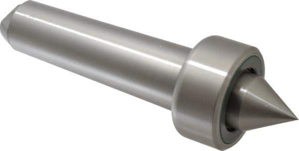 Riten - MT5 Taper Shank, 2-13/16" Head Diam 9,400 Lb Capacity Live Center - 1,000 Max RPM, 1-13/32" Head Length, 1-1/2" Point Diam, 1-1/2" Point Len, 3,800 Lb Max Workpc, Standard Point - Industrial Tool & Supply