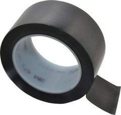 3M - Black Solid Color Vinyl Tape - 2" Wide x 5.2 mil Thick, General Traffic - Industrial Tool & Supply