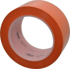 3M - Orange Solid Color Vinyl Tape - 2" Wide x 5.2 mil Thick, General Traffic - Industrial Tool & Supply