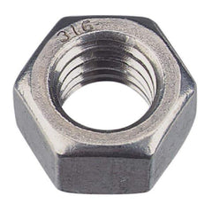 Value Collection - M12x1.25 Metric Fine Steel Right Hand Hex Nut - 19mm Across Flats, 10mm High, Zinc-Plated Finish - Industrial Tool & Supply