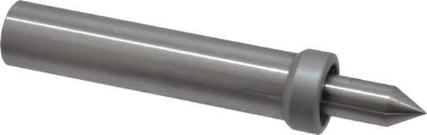 Concentric - Straight Shank, Live Center - 3,000 Max RPM, 0.378" Point Diam, 0.88" Point Len, 274 Lb Max Workpiece, Standard Point - Industrial Tool & Supply