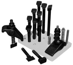 Value Collection - 3/4" Stud, 5-1/2" Max Clamping Height, Steel Strap Clamp Assembly - 2-7/16" Strap Thickness, 3-1/8" Strap Width - Industrial Tool & Supply