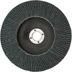 Weiler - 40 Grit, 7" Disc Diam, 7/8" Center Hole, Type 27 Zirconia Alumina Flap Disc - 8,600 Max RPM, Phenolic Backing, Arbor Attaching System, Coated - Industrial Tool & Supply