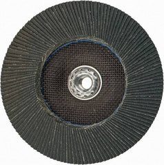 Weiler - 80 Grit, 7" Disc Diam, 5/8-11 Center Hole, Type 27 Zirconia Alumina Flap Disc - 8,600 Max RPM, Phenolic Backing, Arbor Attaching System, Coated - Industrial Tool & Supply