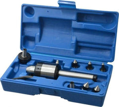 Interstate - 7 Point, 480 Lb Max Workpiece, 6-13/16" OAL, 1-11/16" Head Diam, Tool Steel, Live Center & Point Set - 3MT Taper, Interchangeable - Industrial Tool & Supply