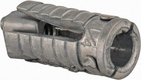 Made in USA - 1/2" Diam, 1/2" Drill, 1-1/4" OAL, Four Way Expansion Concrete Anchor - Grade 5 Alloy Steel, Zinc-Plated Finish, Hex Nut Head, Hex Drive - Industrial Tool & Supply