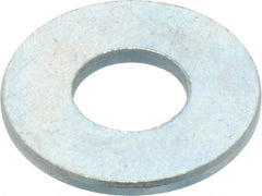Value Collection - 1/4" Screw, Steel USS Flat Washer - 0.307" ID x 0.749" OD, 0.08" Thick, Zinc-Plated Finish - Industrial Tool & Supply