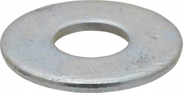 Value Collection - 1/2" Screw, Steel USS Flat Washer - 0.557" ID x 1-1/2" OD, 0.132" Thick, Zinc-Plated Finish - Industrial Tool & Supply