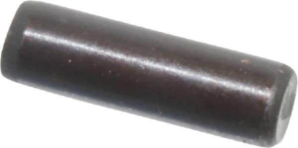 Holo-Krome - 3mm Diam x 10mm Pin Length Grade 8 Alloy Steel Standard Dowel Pin - Black Luster Finish, C 60 (Surface) & C 50-58 Hardness, 1 Beveled & 1 Rounded End - Industrial Tool & Supply