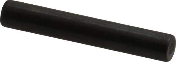 Holo-Krome - 4mm Diam x 25mm Pin Length Grade 8 Alloy Steel Standard Dowel Pin - Black Luster Finish, C 60 (Surface) & C 50-58 Hardness, 1 Beveled & 1 Rounded End - Industrial Tool & Supply