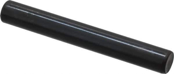 Holo-Krome - 6mm Diam x 45mm Pin Length Grade 8 Alloy Steel Standard Dowel Pin - Black Luster Finish, C 60 (Surface) & C 50-58 Hardness, 1 Beveled & 1 Rounded End - Industrial Tool & Supply