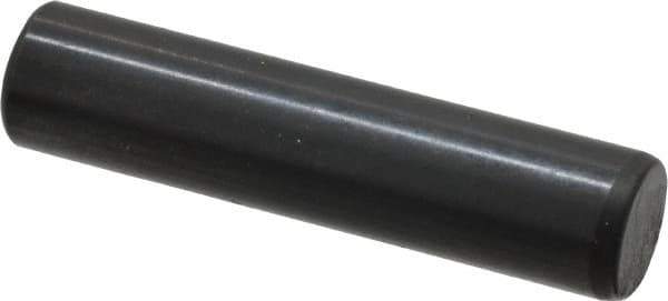 Holo-Krome - 8mm Diam x 35mm Pin Length Grade 8 Alloy Steel Standard Dowel Pin - Black Luster Finish, C 60 (Surface) & C 50-58 Hardness, 1 Beveled & 1 Rounded End - Industrial Tool & Supply