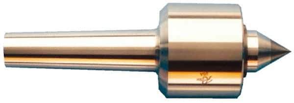 Riten - MT3 Taper Shank, 2-1/8" Head Diam 3,400 Lb Capacity Live Center - 6,000 Max RPM, 2" Head Length, 1" Point Diam, 1-3/8" Point Len, 1,100 Lb Max Workpc, Standard Point - Industrial Tool & Supply