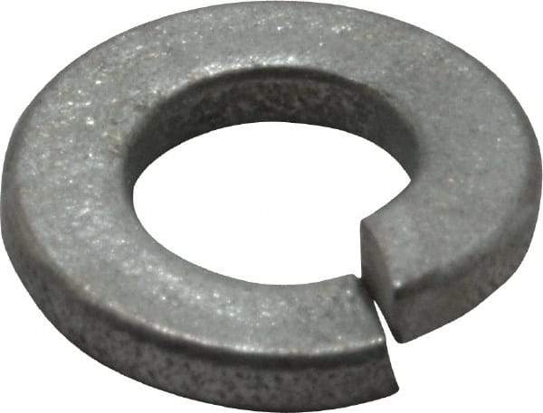 Value Collection - 1/4", 0.254" ID, 0.062" Thick Split Lock Washer - Grade 2 Spring Steel, Zinc-Plated Finish, 0.254" Min ID, 0.262" Max ID, 0.489" Max OD - Industrial Tool & Supply