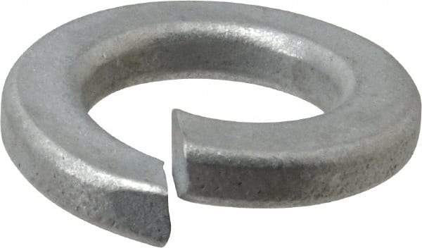 Value Collection - 1/2", 0.506" ID, 1/8" Thick Split Lock Washer - Grade 2 Spring Steel, Zinc-Plated Finish, 0.506" Min ID, 0.518" Max ID, 0.873" Max OD - Industrial Tool & Supply