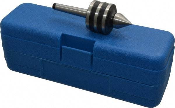 Interstate - MT1 Taper Shank, 1-9/16" Head Diam 556 Lb Capacity Live Center - 1-7/64" Head Length, 0.7813" Point Diam, 1-3/16" Point Len, 66 Lb Max Workpc, 4-9/16" OAL, Standard Point - Industrial Tool & Supply