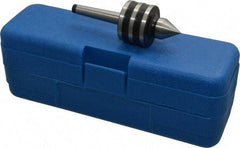 Interstate - MT1 Taper Shank, 1-9/16" Head Diam 556 Lb Capacity Live Center - 1-7/64" Head Length, 0.7813" Point Diam, 1-3/16" Point Len, 66 Lb Max Workpc, 4-9/16" OAL, Standard Point - Industrial Tool & Supply