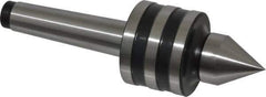 Interstate - MT2 Taper Shank, 1-39/64" Head Diam 756 Lb Capacity Live Center - 1-1/4" Head Length, 15/16" Point Diam, 1-11/32" Point Len, 260 Lb Max Workpc, 5-21/64" OAL, Standard Point - Industrial Tool & Supply