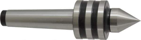 Interstate - MT3 Taper Shank, 1-47/64" Head Diam 858 Lb Capacity Live Center - 1-11/32" Head Length, 1-1/16" Point Diam, 1.4531" Point Len, 650 Lb Max Workpc, 6-1/4" OAL, Standard Point - Industrial Tool & Supply