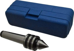 Interstate - MT4 Taper Shank, 1-29/32" Head Diam 1,051 Lb Capacity Live Center - 1-13/32" Head Length, 1.2188" Point Diam, 1.6094" Point Len, 1,000 Lb Max Workpc, 7-9/32" OAL, Standard Point - Industrial Tool & Supply