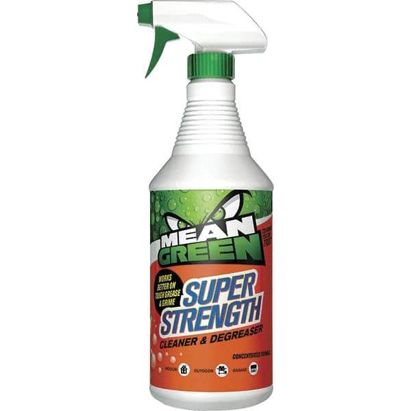 Mean Green - 32 oz Spray Bottle Cleaner/Degreaser - Liquid, Biodegradable, Low Odor - Industrial Tool & Supply