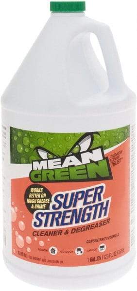 Mean Green - 1 Gal Bottle Cleaner/Degreaser - Liquid, Biodegradable, Low Odor - Industrial Tool & Supply