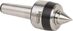 Royal Products - MT5 Taper Shank, 3.45" Head Diam 8,960 Lb Capacity Live Center - 3,500 Max RPM, 2.81" Head Length, 1-1/4" Point Diam, 1.84" Point Len, 3,260 Lb Max Workpc, 10-1/4" OAL, Standard Point - Industrial Tool & Supply